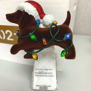Bath & Body Works NWT Christmas Dachshund wall flower plug in 🐾💜🎄